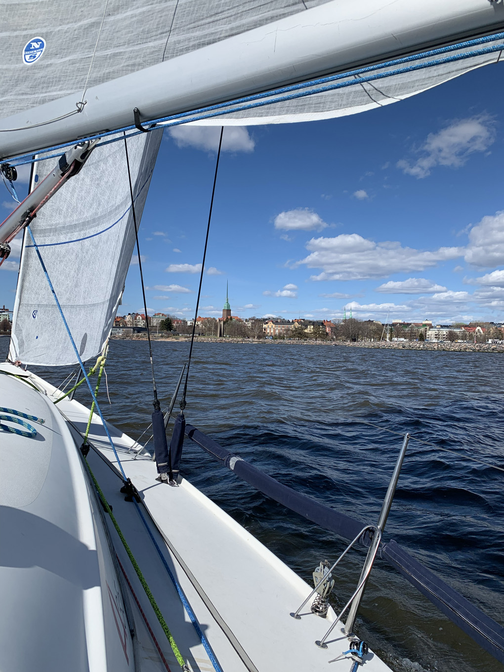 View from a sailing boat