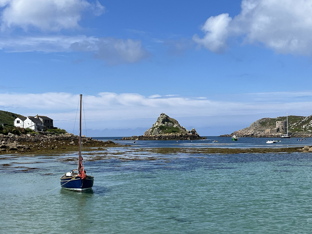 View of Hangman's Rock Scilly Isles