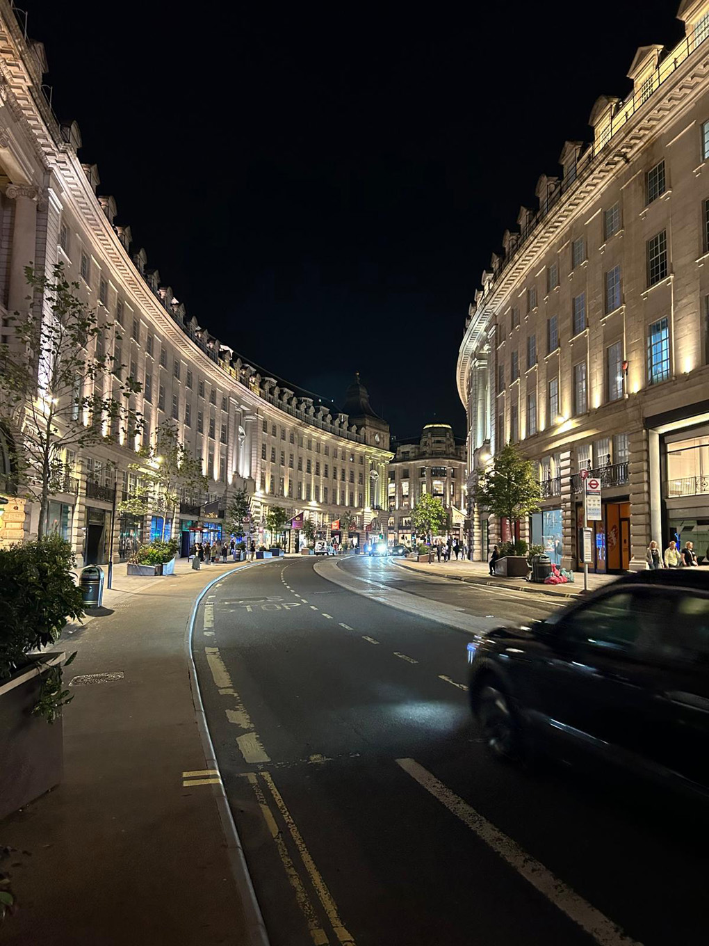 A street in London at night