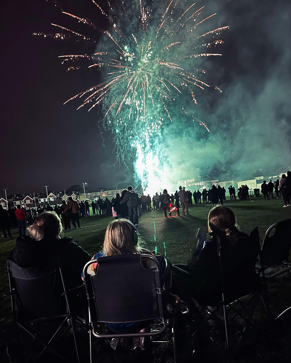 People watching fireworks.