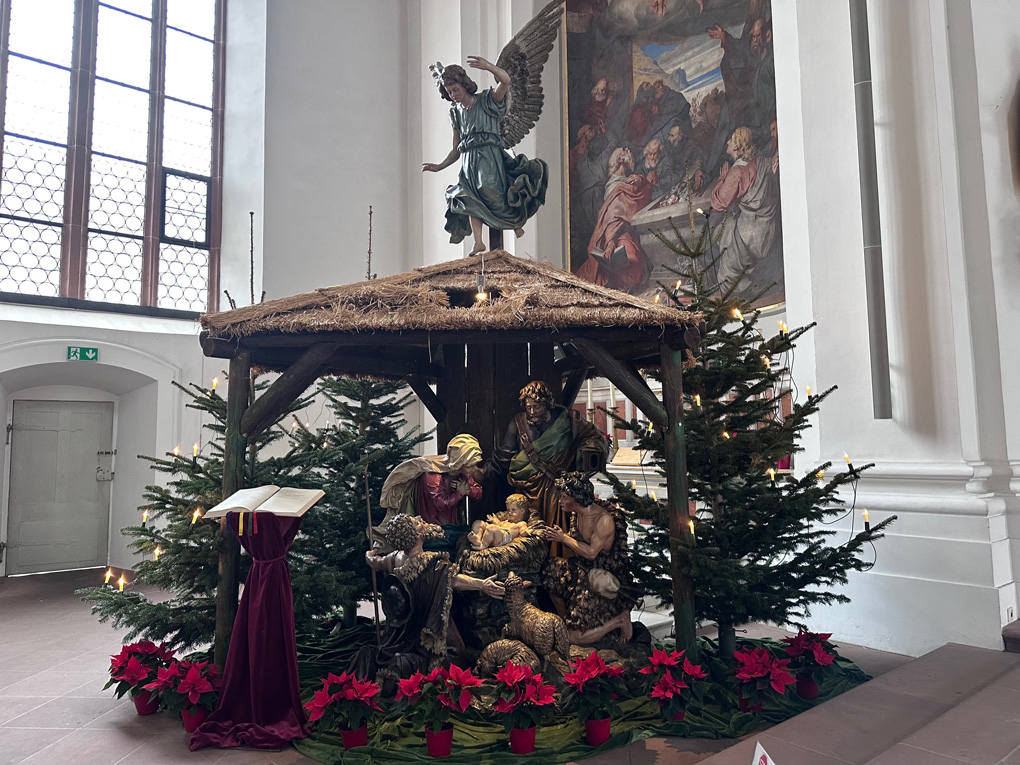 Nativity scene inside German church