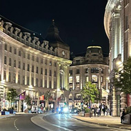 A street in London at night