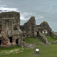 View from castle ruins on a coast